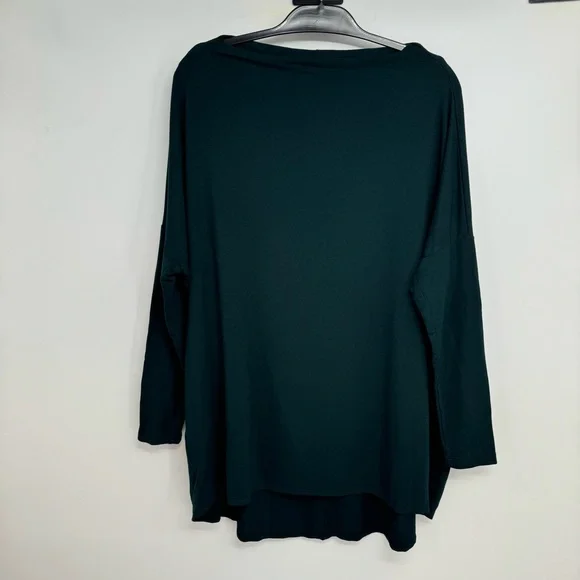 Bryn Walker Dimitri French Terry Knit Draped Neck Dolman Sleeve Oversized Tunic - Picture 3 of 12